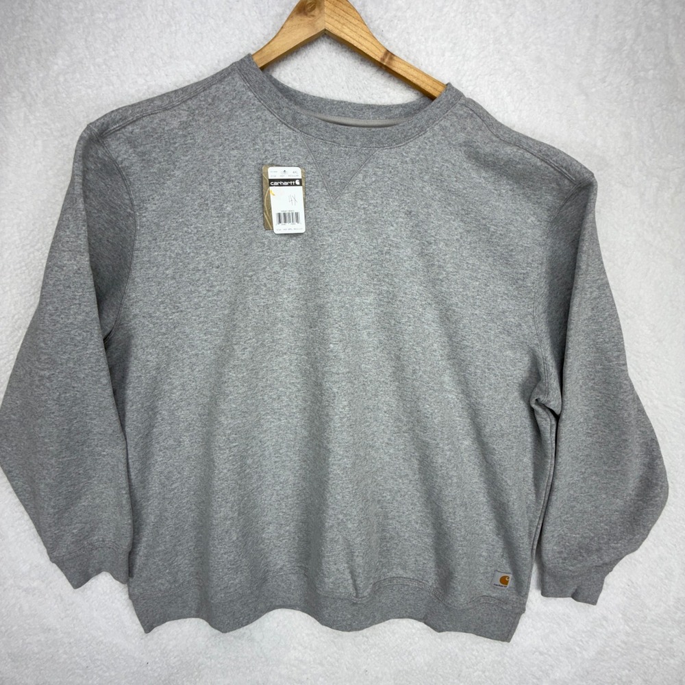 Carhartt Mens K124 HGY Midweight Crewneck Sweatshirt Gray 4XL Original Fit NWT